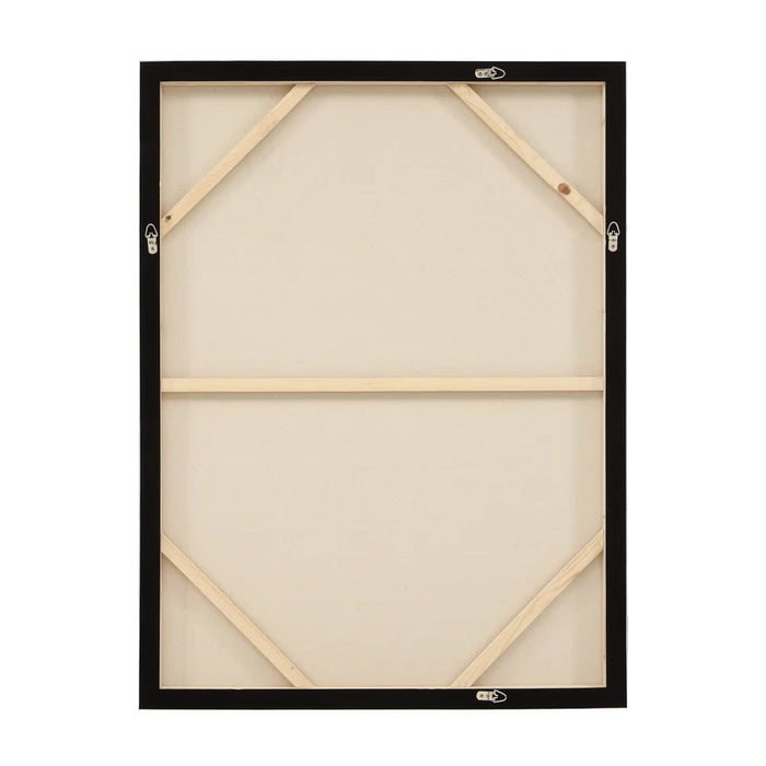 Back view and hanging hardware of Everren Peridot framed canvas wall art