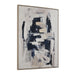 Angled view of Everren Pietro framed abstract canvas wall art