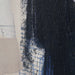 Close-up of black, beige and blue hand-embellished texture on Everren Pietro canvas