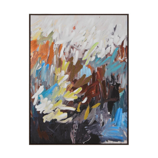 Everren Poise hand-embellished abstract canvas wall art by Renwil