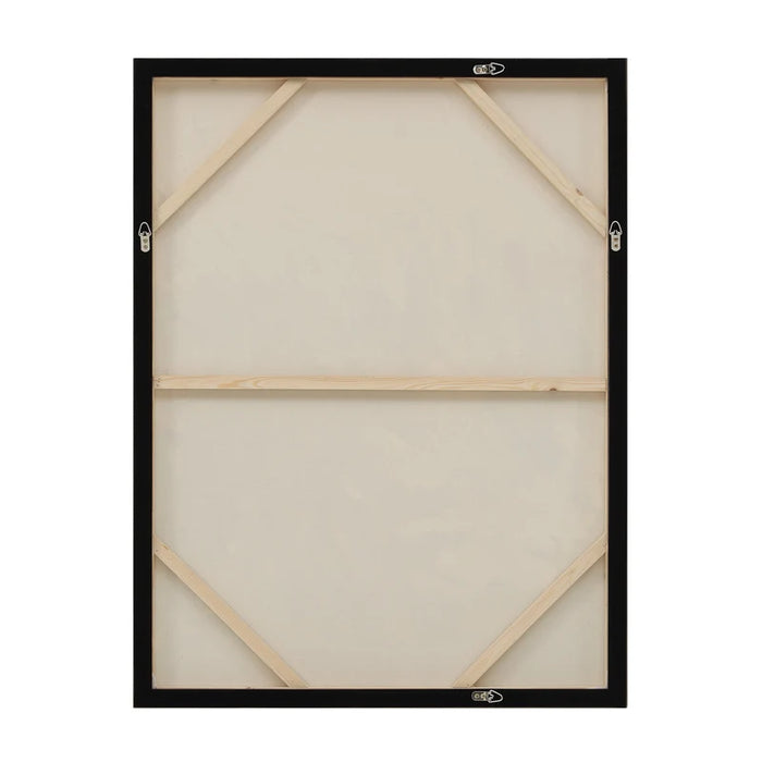 Back view and hanging hardware of Everren Poise framed canvas wall art