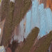 Close-up of blue and brown hand-embellished texture on Everren Poise abstract canvas
