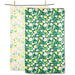 Folded floral kitchen towel green pattern reusable absorbent dish towel