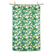 Green floral kitchen towel pattern double sided absorbent eco friendly dish towel