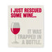 Swedish dishcloth funny wine text I just rescued some wine eco friendly reusable cloth