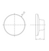 Technical drawing showing dimensions of the GSH 250B commercial wall stop