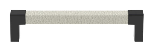 Häfele Elite Leather cabinet handle in Black Winter finish, 128 mm center to center