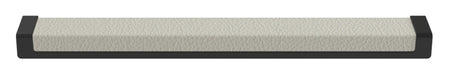 Häfele Elite Leather recessed cabinet handle in matte black with Winter faux leather insert, 265 mm overall length and 256 mm centre-to-centre.