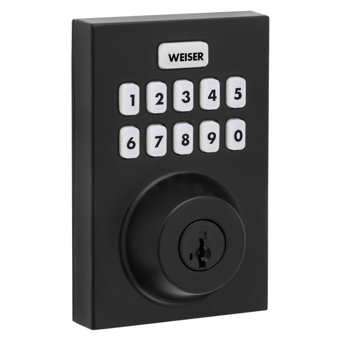 Home Connect Modern 620 Smart Lock with Z-Wave Technology and SmartKey - Matte Black - Smart Lock