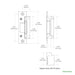 Technical dimensions and installation drawing for HES 5000 Series electric strike