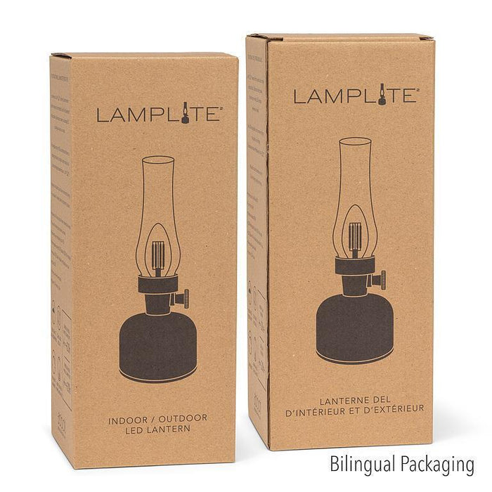 Retail packaging for rechargeable ivory lantern LED lamp with chimney