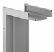Close-up of EF adjustable steel door frame header and throat profile