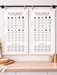 Set of 2 kitchen conversion cotton towels hanging in kitchen with cooking measurement chart design