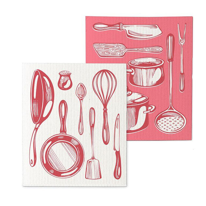 Swedish dishcloth set with kitchen tools design eco friendly reusable cleaning cloth