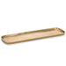 Large gold oval tray decorative aluminum tray front view