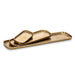 Large gold oval tray styled with accessories decorative tabletop tray