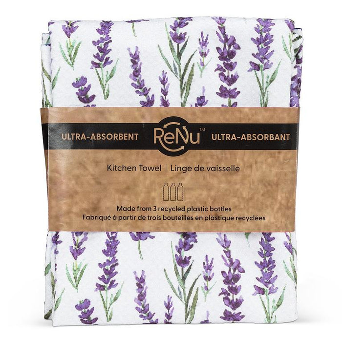 Lavender kitchen towels pack of 2 with branded band eco friendly packaging