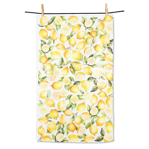 Lemon kitchen towels pack of 2 hanging yellow green absorbent eco friendly dish towels