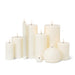 Luxlite flameless LED candle collection in Sand with warm-white flames