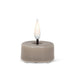 Luxlite Moon Grey LED tealight candle with a warm-white flickering flame