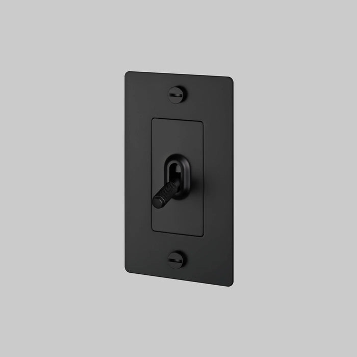 Buster + Punch 1-Gang Toggle Switch – Cross - Black / Without Logo - 1G Toggle