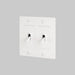 Buster + Punch 2-Gang Toggle Switch – Cross - White / Without Logo - 2G Toggle