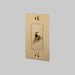 Buster + Punch 1-Gang Toggle Switch – Cross - Brass / With Logo - 1G Toggle
