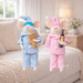 Pajama mouse ornament set with wine and teddy displayed together cozy decor