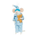 Pajama mouse ornament holding teddy bear blue felt decoration