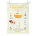 Passion Fruit Martini kitchen towel set of 2 cotton dish towels with cocktail recipe design