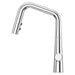 Side profile of Pfister Asari matte black pull-down kitchen faucet