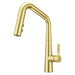 Pfister Asari pull-down kitchen faucet in brushed gold finish