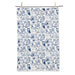 playful cats patterned kitchen towel hanging full view