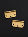 3.5 inch polished brass door hinges pair on dark background