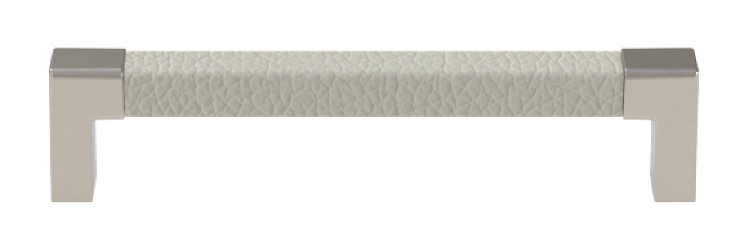Häfele Elite Leather Cabinet Handle | Matte Nickel & Faux Leather Pull