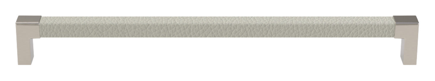 Häfele Elite Leather Cabinet Handle | Matte Nickel & Faux Leather Pull