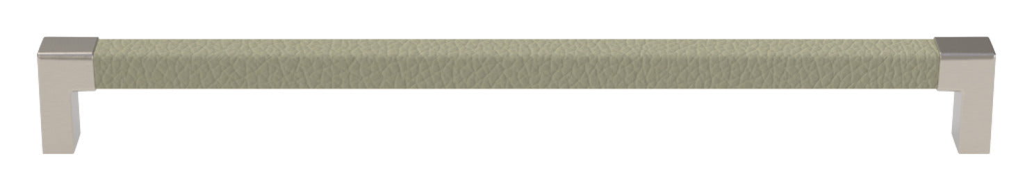 Häfele Elite Leather Cabinet Handle | Matte Nickel & Faux Leather Pull