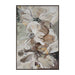 Renwil Argilla OL2226 hand-painted abstract floral canvas art in cream, taupe and brown
