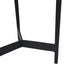 Close-up detail of black metal base and legs on Renwil Arryn accent table