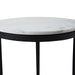 Close-up detail of white marble tabletop on Renwil Arryn accent table