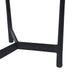 Close-up view of plated black cast aluminum leg detail on Renwil Avila accent table