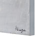 Close-up of the painted canvas edge and Ksenia Sizaya signature on Renwil Benalla wall art