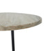 Close-up texture and veining detail of Venezia brown Italian marble tabletop on Renwil Bethany accent table