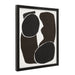 Front view of Carife framed print featuring bold black organic shapes