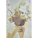 Close-up of the hand-painted flowers and figure on Renwil Casoria canvas art
