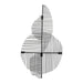 Renwil Chanel W6674 geometric black powder-coated iron wall sculpture