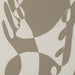 Close-up of the first Renwil Cybel beige abstract figurative print