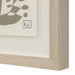 Close-up of the Renwil Cybel rag paper print and walnut wood veneer frame