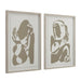 Angled view of the Renwil Cybel two-piece abstract framed print set