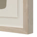 Side profile of the Renwil Cybel walnut wood veneer frame and glass covering